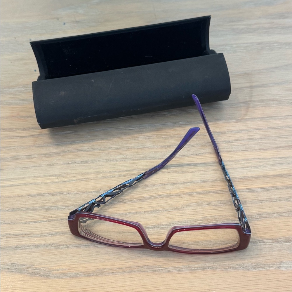 Stylish Pro Design Denmark burgundy and blue Women's Glasses